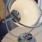 Art Deco Glass Globe Silver Table Lamp for Living Room