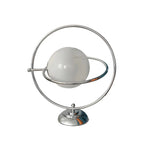 Art Deco Glass Globe Silver Table Lamp for Living Room