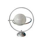 Art Deco Glass Globe Silver Table Lamp for Living Room