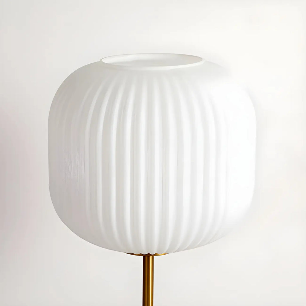 Modern White Glass Shade Goleden Table Lamp for Bedroom