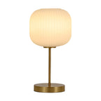 Modern White Glass Shade Goleden Table Lamp for Bedroom