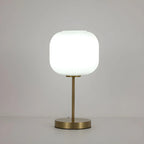 Modern White Glass Shade Goleden Table Lamp for Bedroom