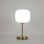 Modern White Glass Shade Goleden Table Lamp for Bedroom