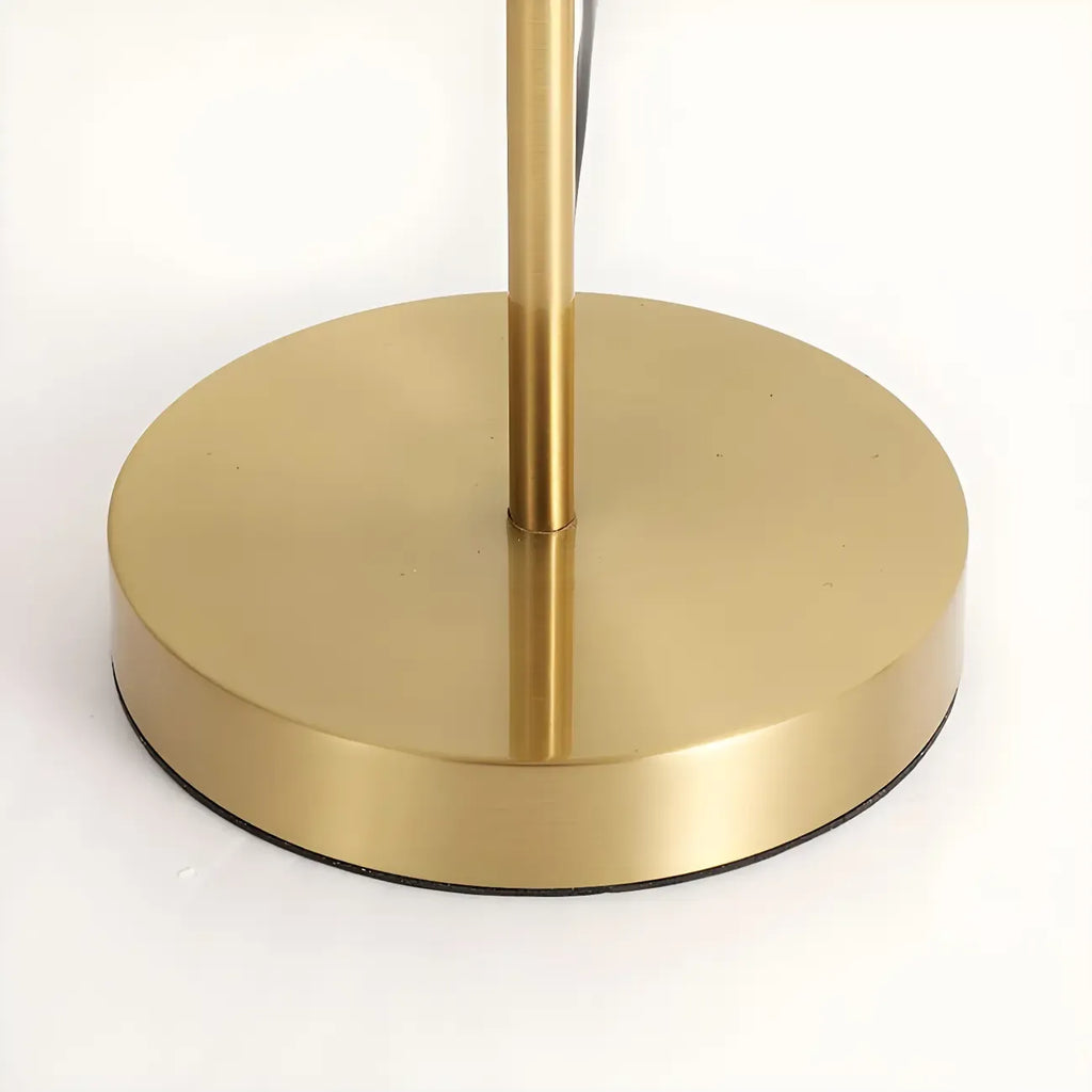 Modern White Glass Shade Goleden Table Lamp for Bedroom