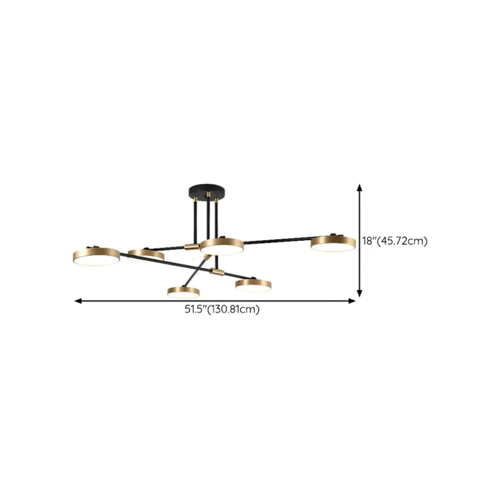 Contemporary Indoor LED Ceiling Light with Acrylic Shade