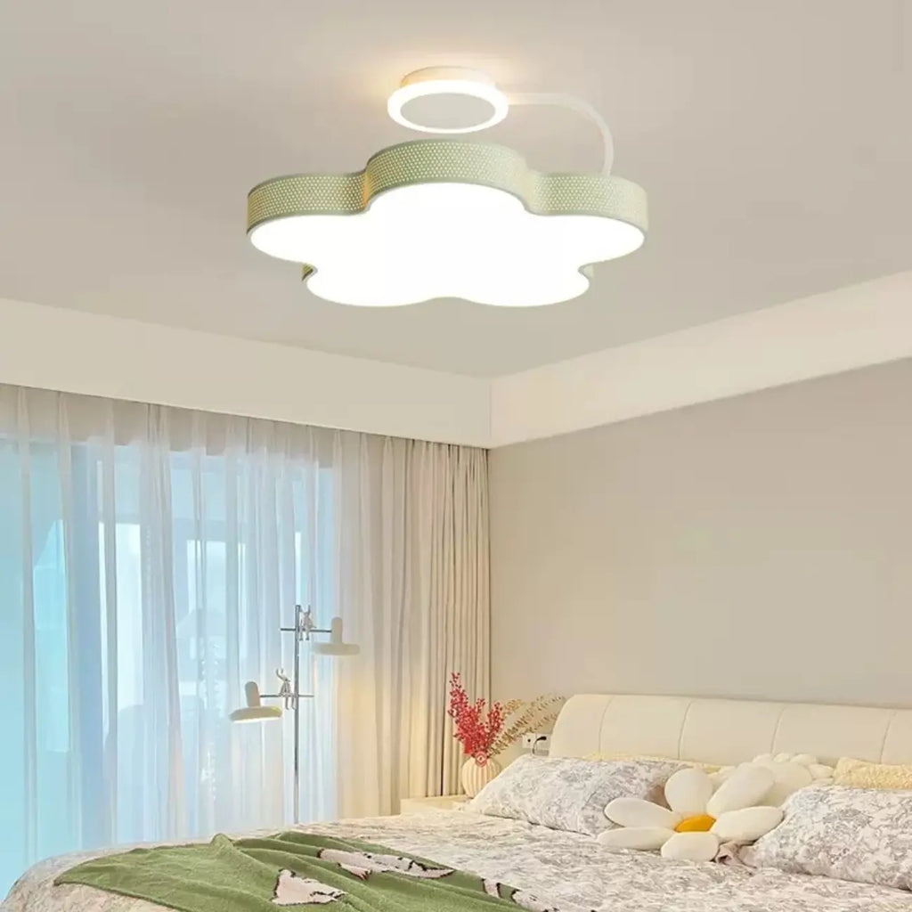 Dimmable Floral LED Ceiling Light with Acrylic Shade