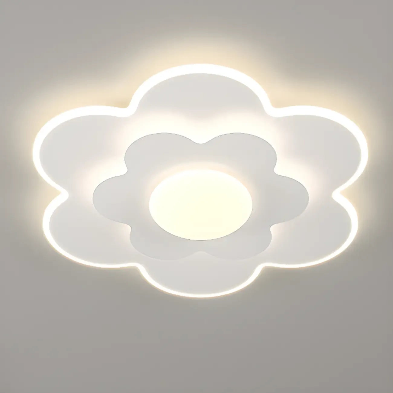 Dimmable Floral LED Ceiling Light with Acrylic Shade