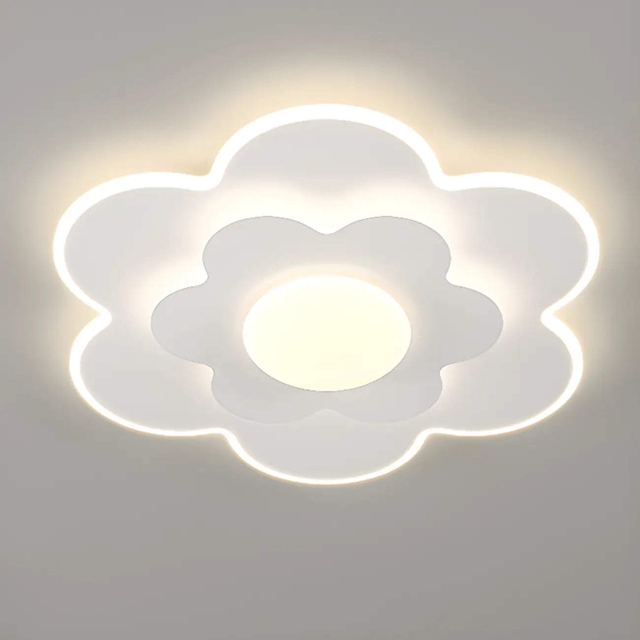 Dimmable Floral LED Ceiling Light with Acrylic Shade
