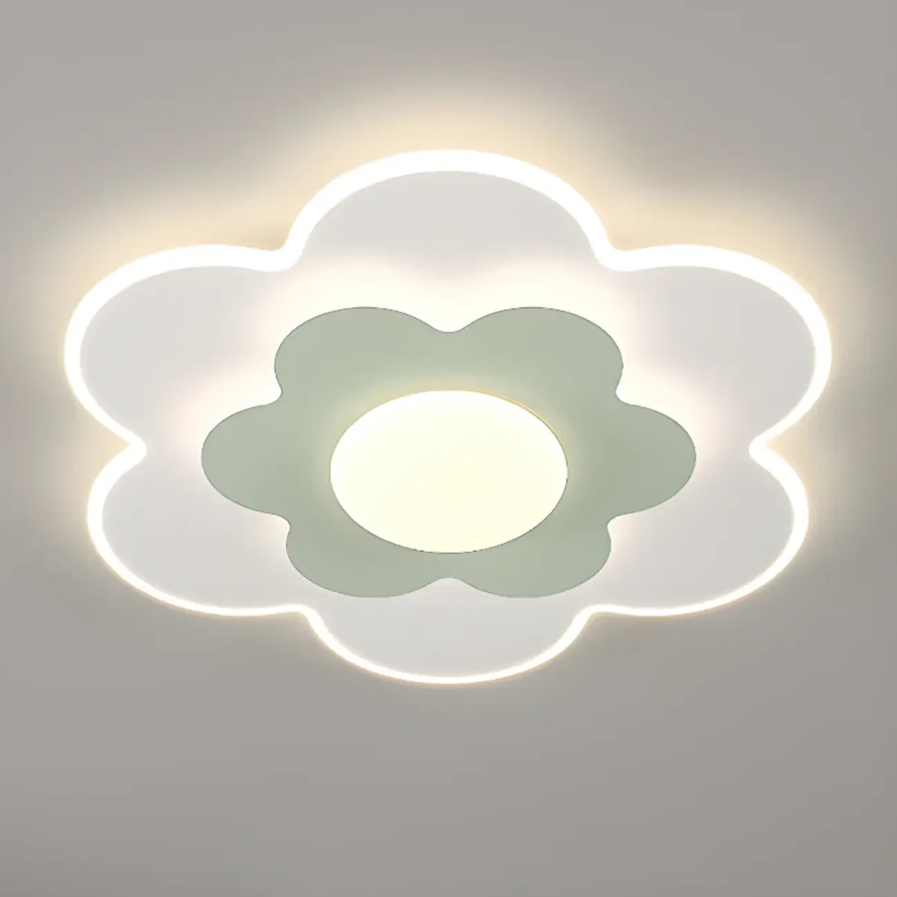 Dimmable Floral LED Ceiling Light with Acrylic Shade