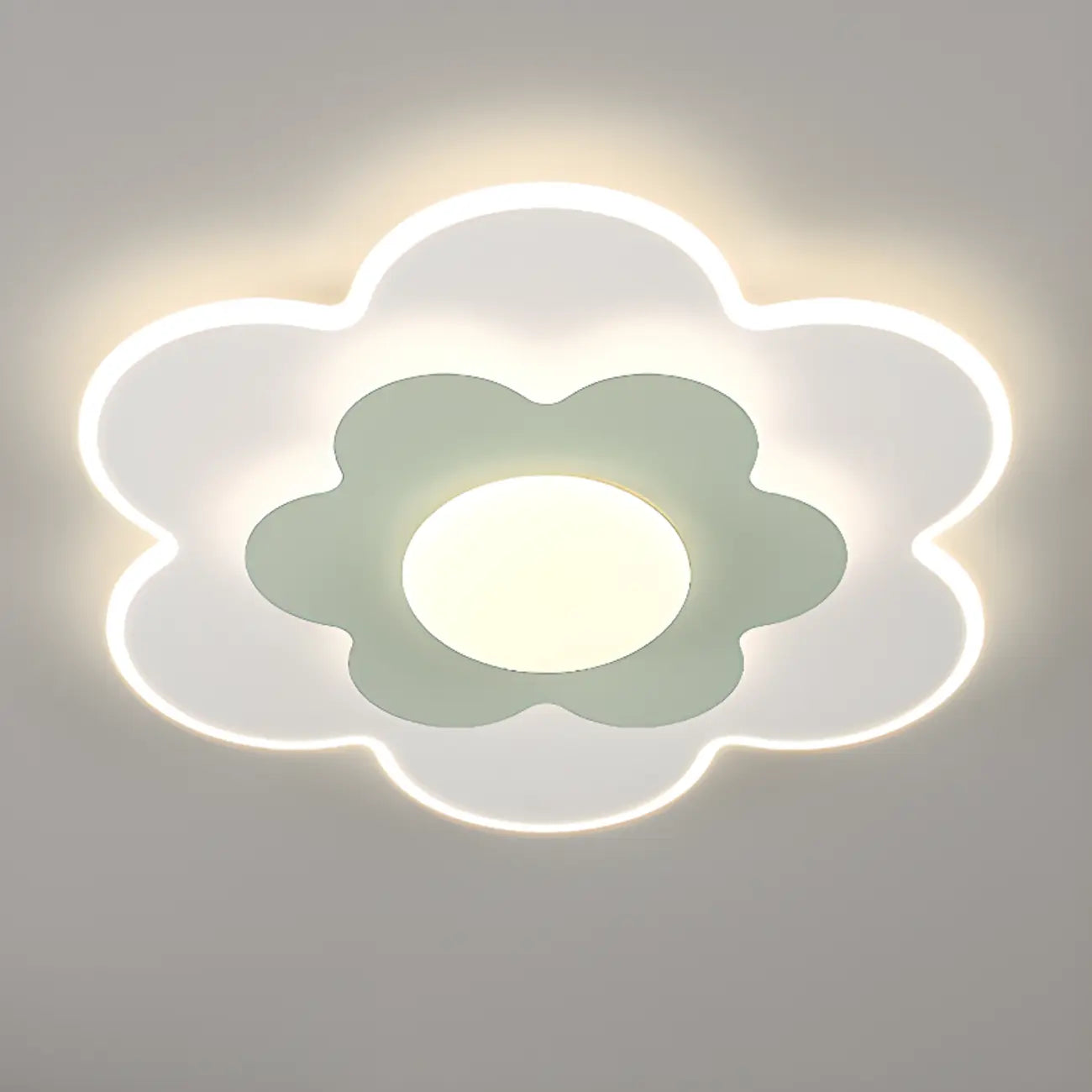 Dimmable Floral LED Ceiling Light with Acrylic Shade