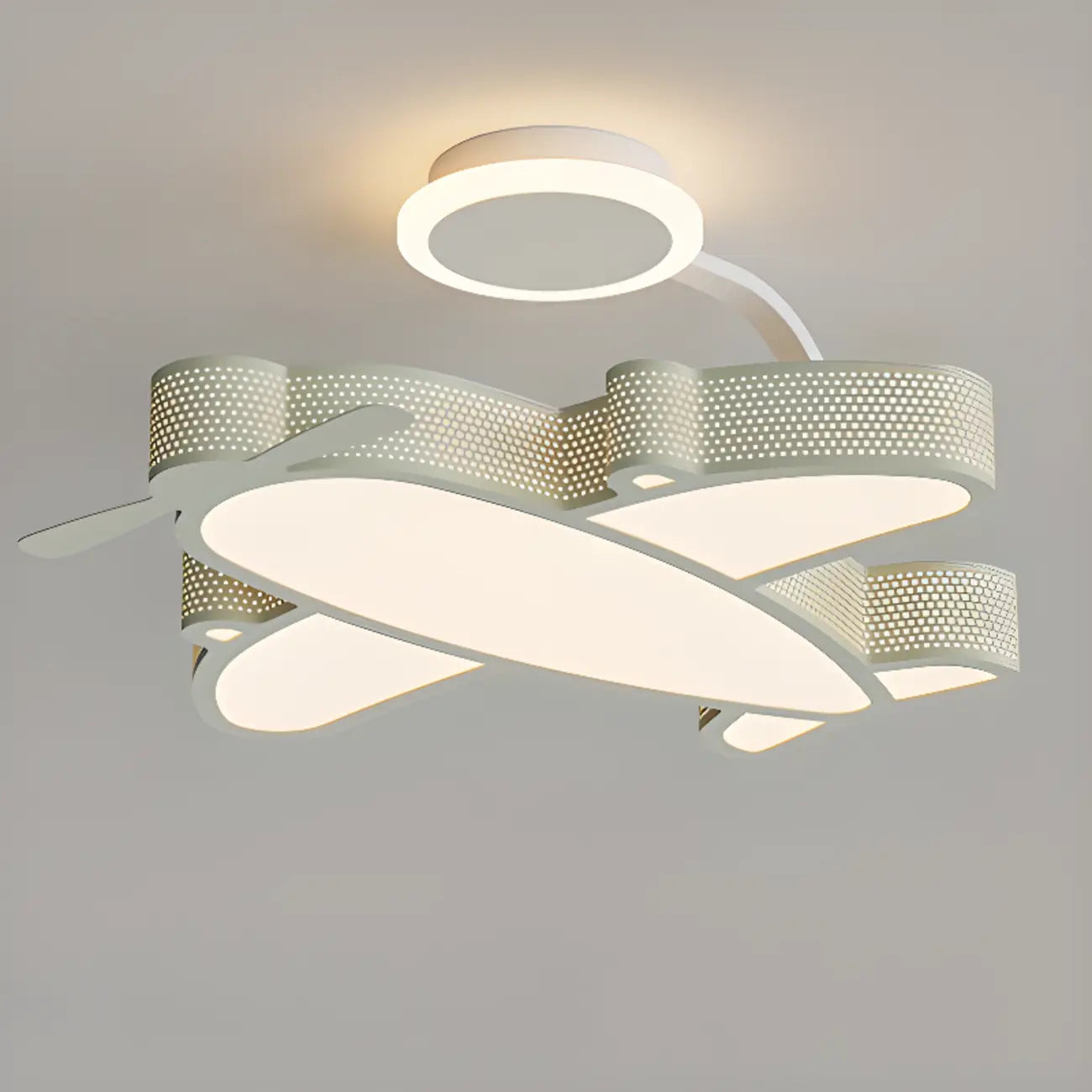 Dimmable Floral LED Ceiling Light with Acrylic Shade