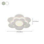 Dimmable Floral LED Ceiling Light with Acrylic Shade