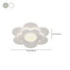 Dimmable Floral LED Ceiling Light with Acrylic Shade