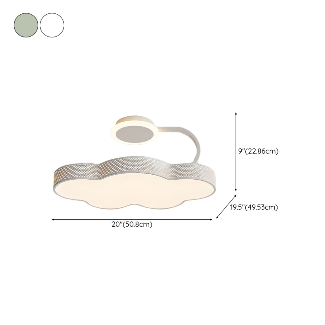 Dimmable Floral LED Ceiling Light with Acrylic Shade