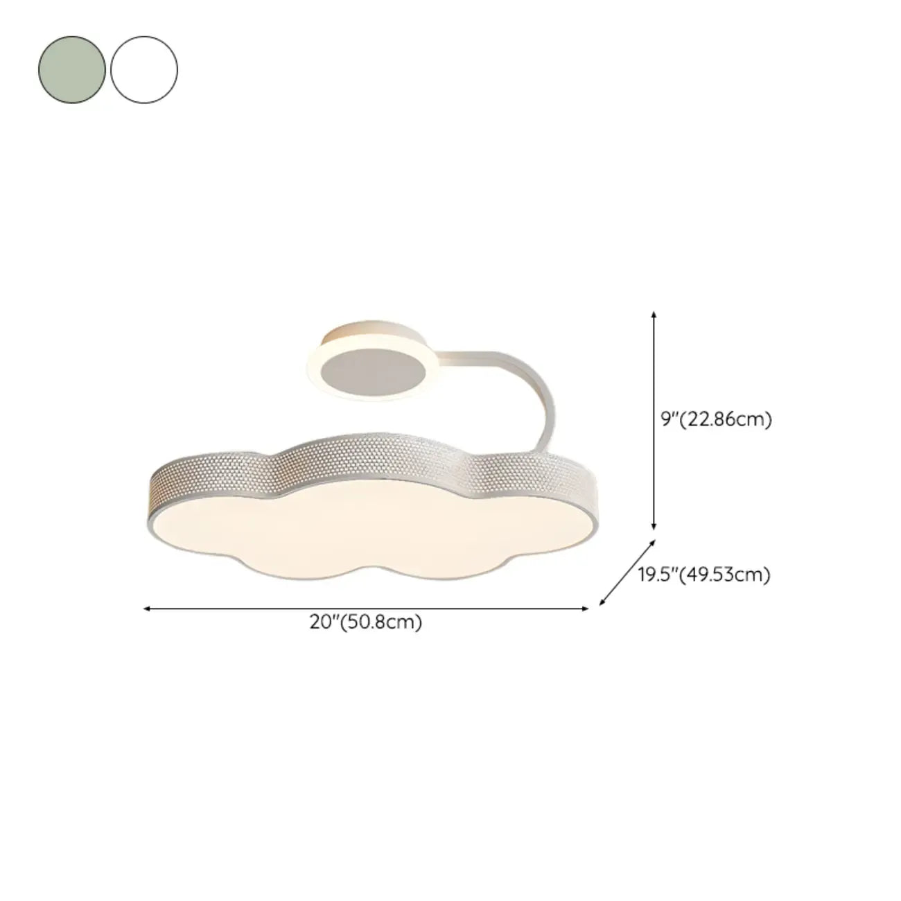 Dimmable Floral LED Ceiling Light with Acrylic Shade