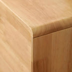 Retro Natural Wood Combo Dresser with Cabinets and Shelves