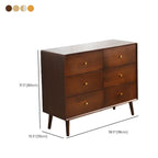 Retro Natural Wood Combo Dresser with Cabinets and Shelves