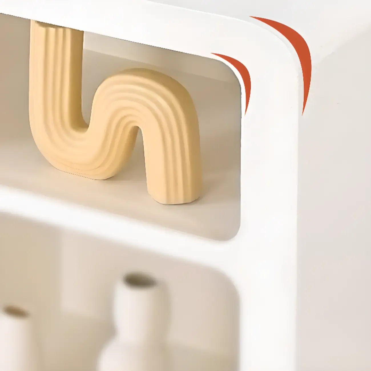 79 Minimalist White Rectangle Wood Open Storage TV Stand