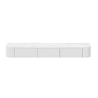 Rectangle White Solid Wood Floating TV Stand with Storage