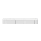 Rectangle White Solid Wood Floating TV Stand with Storage