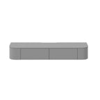 Rectangle White Solid Wood Floating TV Stand with Storage