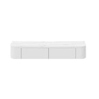 Rectangle White Solid Wood Floating TV Stand with Storage