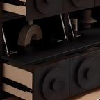 Modern Wooden Matte Black Storage Cabinet for Bathroom