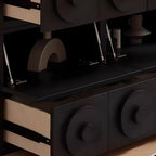 Modern Wooden Matte Black Storage Cabinet for Bathroom