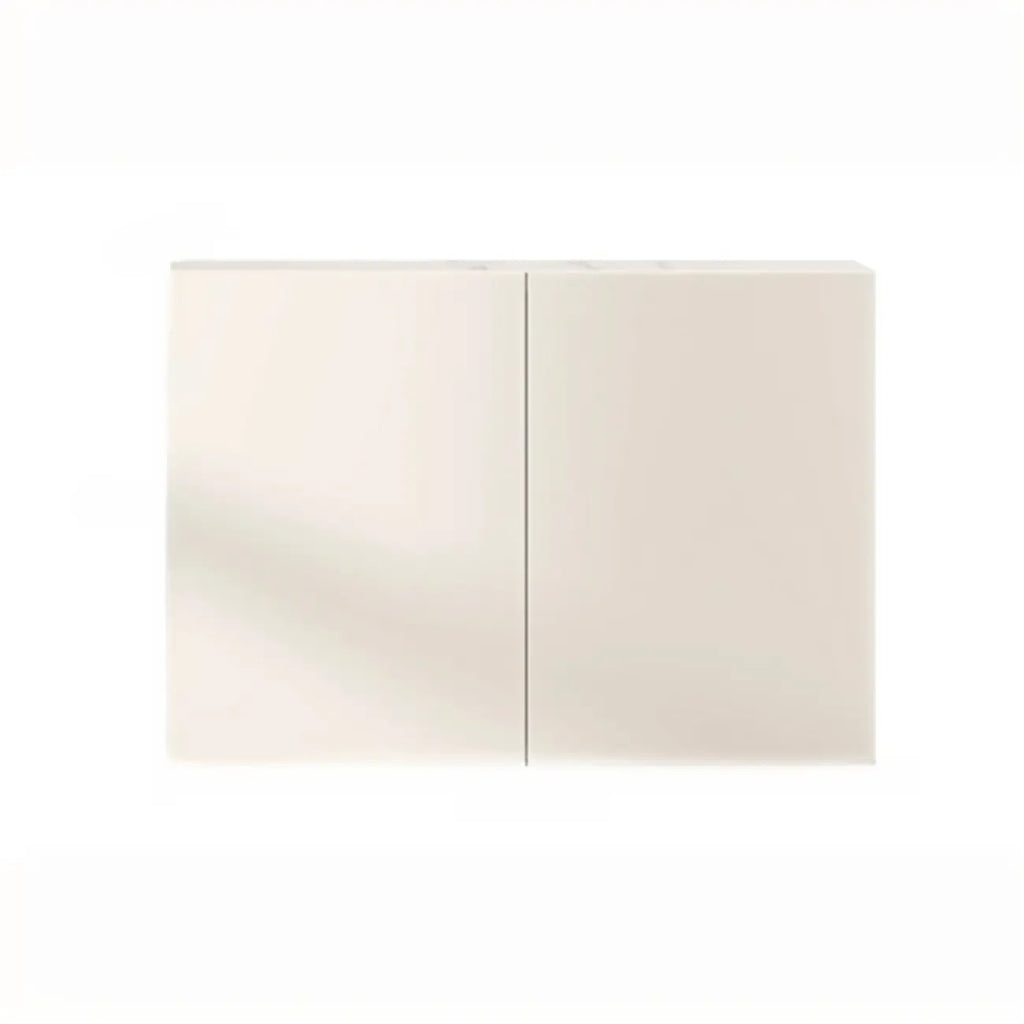 Minimalistic White Rectangular Accent Cabinet for Living Room