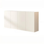 Minimalistic White Rectangular Accent Cabinet for Living Room
