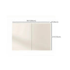 Minimalistic White Rectangular Accent Cabinet for Living Room