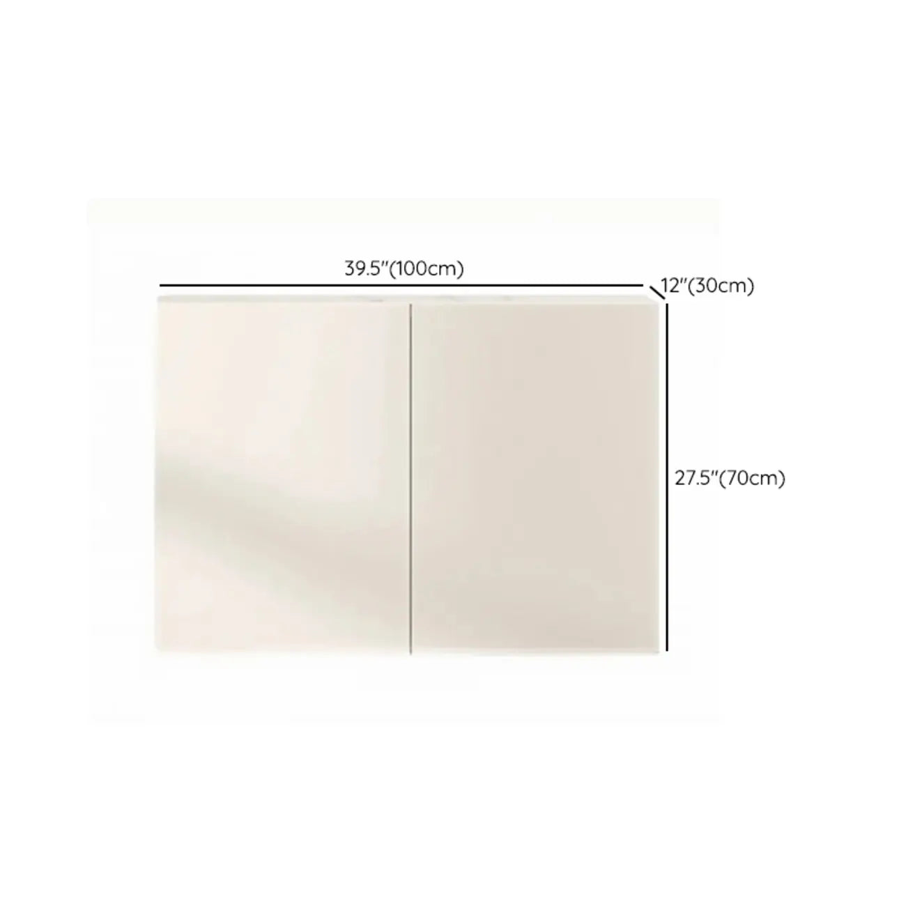 Minimalistic White Rectangular Accent Cabinet for Living Room