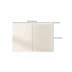 Minimalistic White Rectangular Accent Cabinet for Living Room