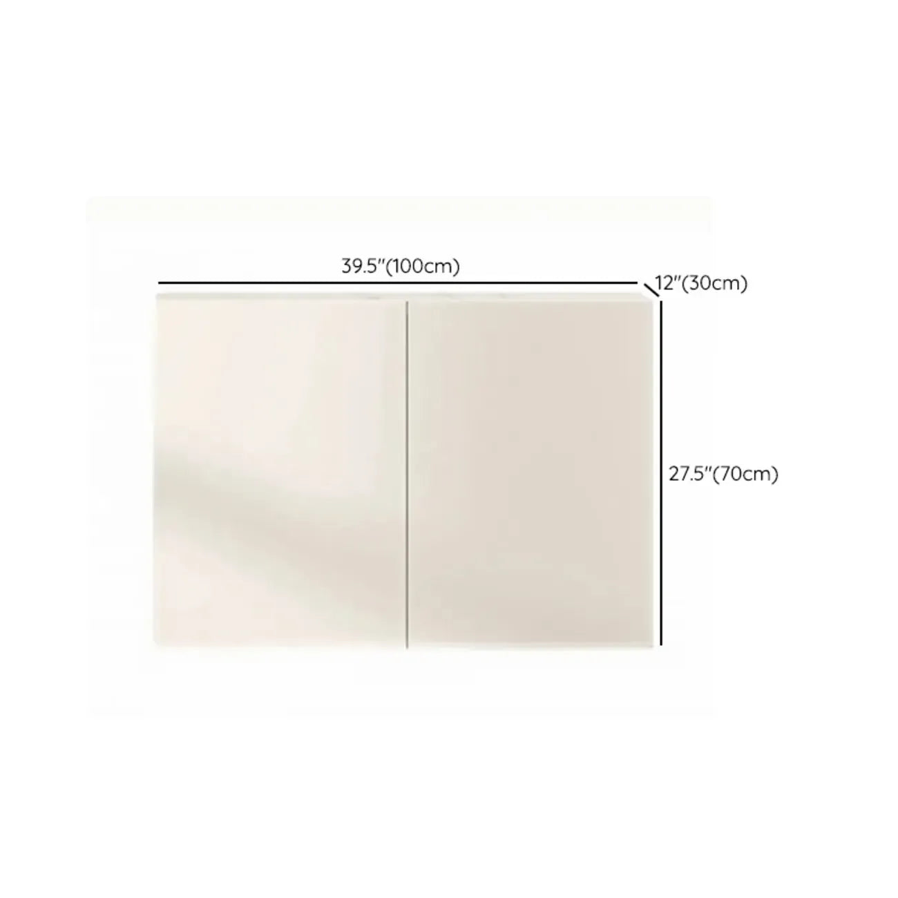 Minimalistic White Rectangular Accent Cabinet for Living Room