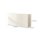 Minimalistic White Rectangular Accent Cabinet for Living Room