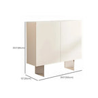 Minimalistic White Rectangular Accent Cabinet for Living Room