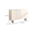 Minimalistic White Rectangular Accent Cabinet for Living Room