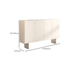 Minimalistic White Rectangular Accent Cabinet for Living Room