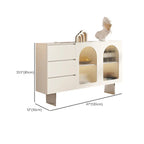 Minimalistic White Rectangular Accent Cabinet for Living Room