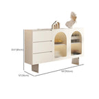 Minimalistic White Rectangular Accent Cabinet for Living Room