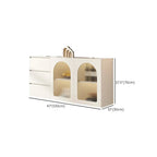 Minimalistic White Rectangular Accent Cabinet for Living Room