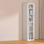 79'' White Alloy Rectangle Storage Cabinet with Exterior Shelf