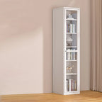 79'' White Alloy Rectangle Storage Cabinet with Exterior Shelf