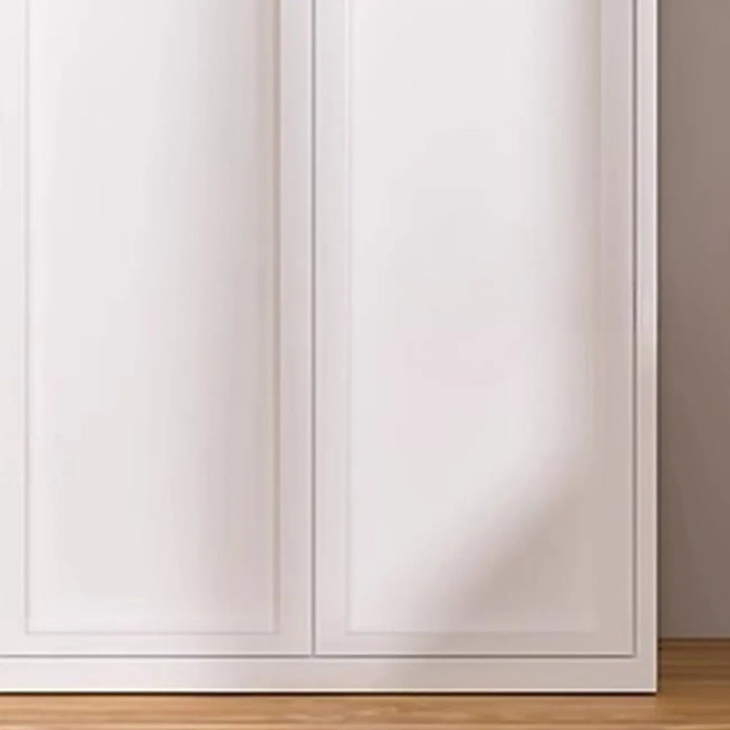 79'' White Alloy Rectangle Storage Cabinet with Exterior Shelf