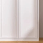 79'' White Alloy Rectangle Storage Cabinet with Exterior Shelf