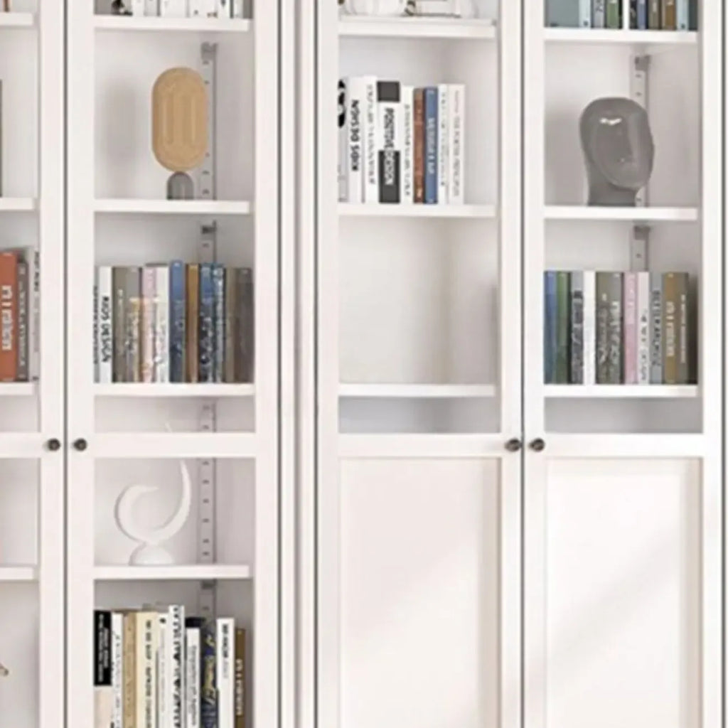 79'' White Alloy Rectangle Storage Cabinet with Exterior Shelf