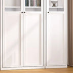 79'' White Alloy Rectangle Storage Cabinet with Exterior Shelf