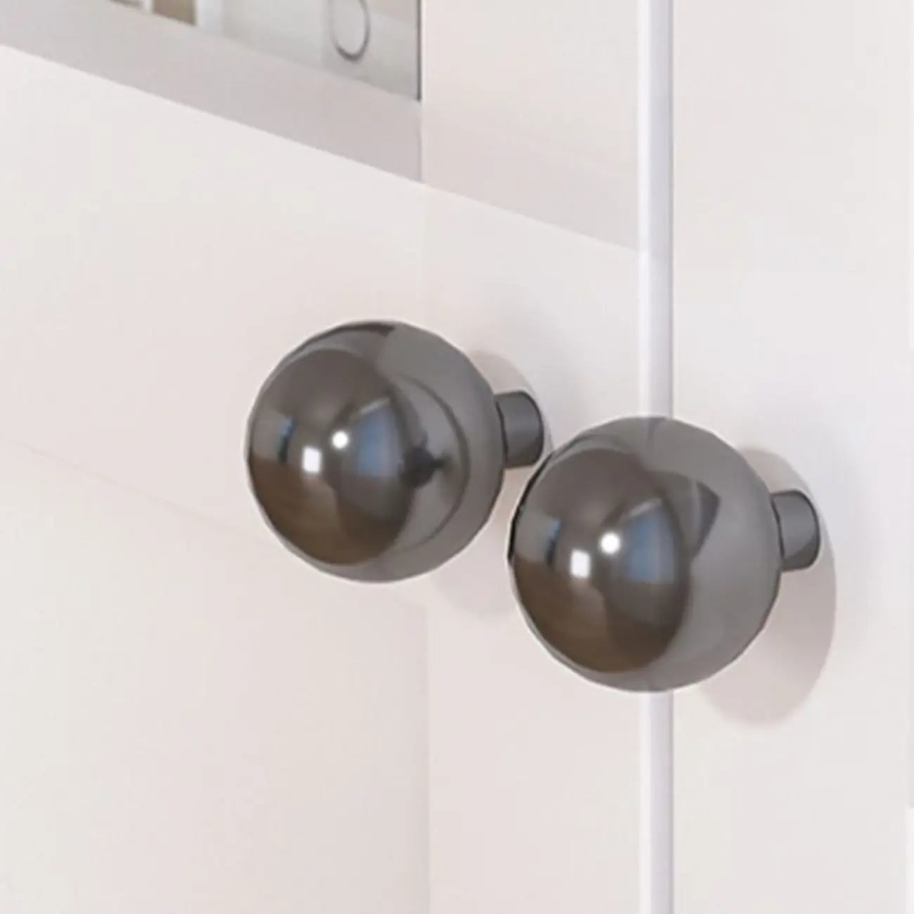 79'' White Alloy Rectangle Storage Cabinet with Exterior Shelf