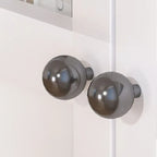 79'' White Alloy Rectangle Storage Cabinet with Exterior Shelf