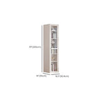79'' White Alloy Rectangle Storage Cabinet with Exterior Shelf